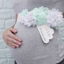 Farbband Floral Mom to Be Datum