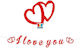 Partydekorationen Girlande Herzen I Love You 300 cm