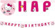 Hello Kitty Girlande Happy Birthday 2m
