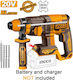 Ingco Rotary Hammer Drill Battery Brushless 20V Solo with SDS Plus Socket CRHLI21228