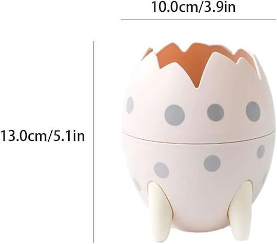 Pencilia Desk Organizer Holder Pink Dinosaur Egg 13x8cm