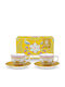 PiP Studio Lily Lotus Set Coffee Cups Porcelain Brown 2 Pieces