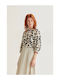 Long Sleeve Women's Shirt Dalmatian Print