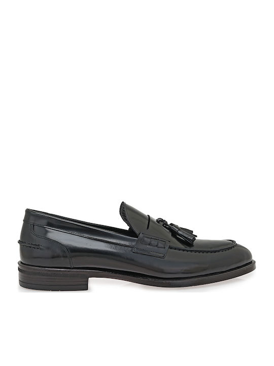 Leather Men's Loafers in Black Colour