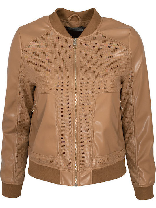 Forel Γυναικείο Biker Jacket Μπεζ