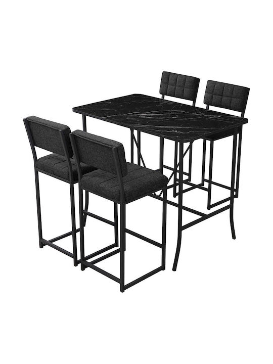 Masa Bar cu 4 Scaune de Bar 110x70cm
