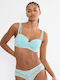 Palina Balconette Capri Blue Bra with Light Padding & Underwire