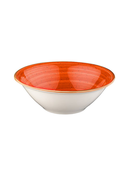 Bonna Bol Terracota Rotund din Porțelan Portocaliu cu Diametru 18 cm 18 Bucăți