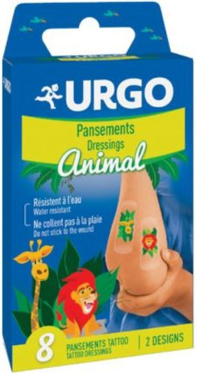 Urgo Animal Tattoo Παιδικά Αυτοκόλλητα Επιθέματα 8τμχ