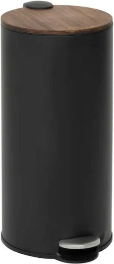 5Five Coș De Gunoi Metalic Cu Pedală 29.2x29.2x37.7cm Negru