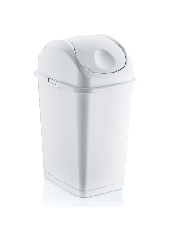 Raki Coș de Gunoi Plastic Alb 18l