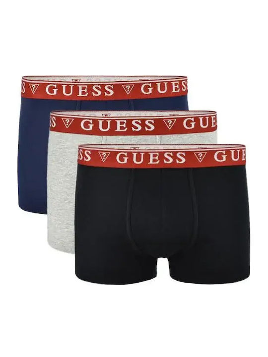 Guess Herren Boxershorts Grau Melange Mix 3er Pack