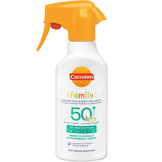 Carroten Family Sunscreen Milk Face & Body SPF50+ Spray 270ml