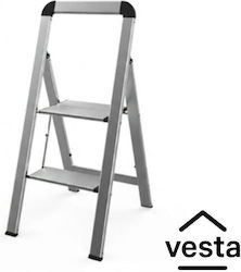Vesta Σκάλα Αλουμινίου με 2 Σκαλοπάτια 39εκ.