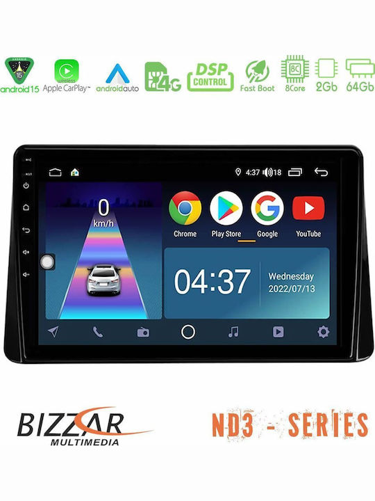 Bizzar Car Audio System for Mitsubishi Eclipse Cross 2018-2023 Bluetooth USB WiFi GPS Apple CarPlay Android Auto with 10" Touch Screen