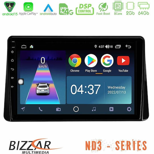 Bizzar Car Audio System for Mitsubishi Eclipse Cross 2018-2023 Bluetooth USB WiFi GPS Apple CarPlay Android Auto with 10" Touch Screen