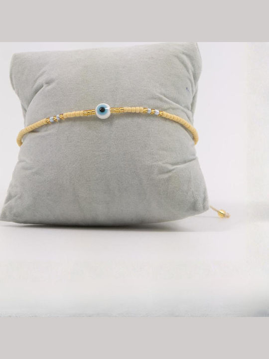 Women's Macrame Bracelet with Eye Design Made of Cord 25cm