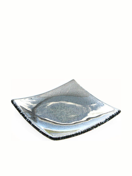 Raki Platou Decorativ Pătrat Negru 10x10cm