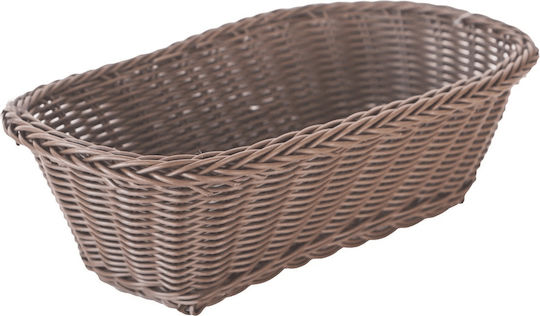 Rectangular Bread Serving Basket Raki 19x15x7cm Brown