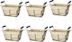 Set 6 Rectangular Bread Serving Baskets Raki 21...