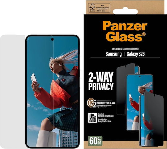Panzerglass 2-way Privacy Screen Protector Samsung Galaxy S 26 Ultra-wide Fit W Easyaligner
