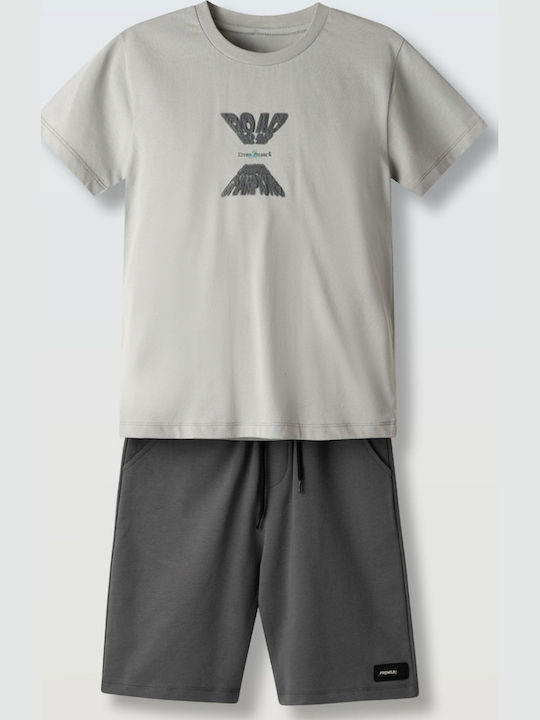 Hashtag Kids Set with Shorts Olive 2 Pieces