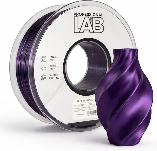 Silk PLA Филамент 3D Принтер Професионален Лаб 1 Kg 1.75 Mm Двуцветен Лилаво Черно
