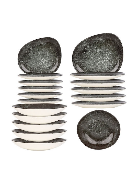 Bonna Negru Porțelan Set de Vase 18buc