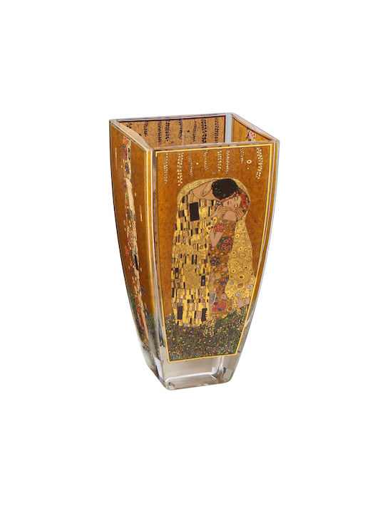 Goebel Dekorative Glasvase Gustav Klimt Gold x8.5xH16cm