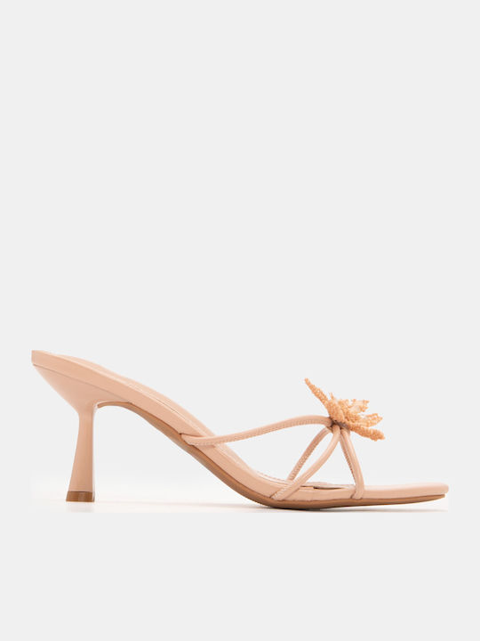 Luigi Women's Mules with Thin High Heel in Pink...