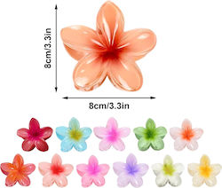 Hair Clips Clamps Hair Hawaiian Flowers Colorful 12 Pcs 8.5 Cm