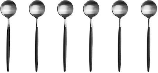 Raki Shibui Set Of Gray Stainless Steel Spoons 6 Pieces