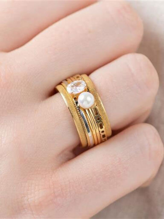 iXXXi Women's Silver Gold Plated Ring