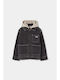 Kids Denim Jacket with Hood Grey