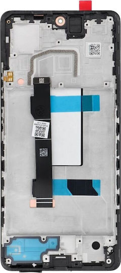 Ersatzbildschirm mit Touch-Mechanismus und Rahmen für Redmi Note 12 Pro 5G Schwarz