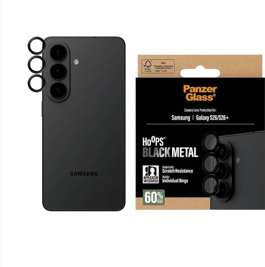 PanzerGlass Hoops Προστασία Κάμερας Tempered Glass Μαύρο για το Samsung Galaxy S26 / S26+