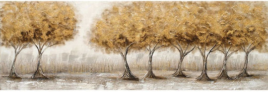 Marhome 8 Golden Trees Canvas Painting 50x150cm