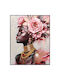 Marhome African Woman with Flowers on Head Painting on Canvas 82x102cm