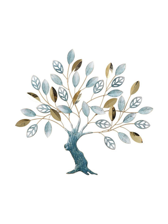 Marhome Blue Wall Decor Made of Metal 75.6x3.2x68.6cm