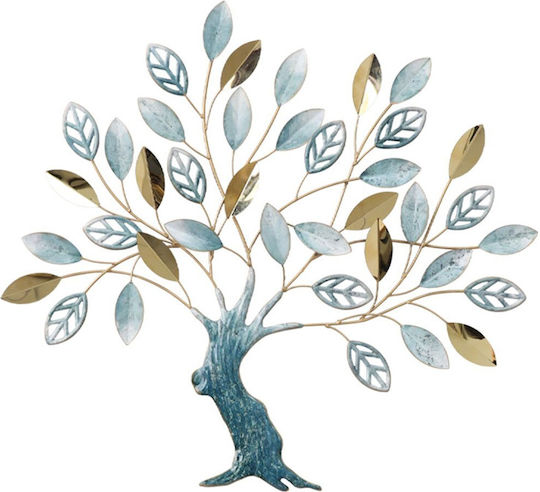 Marhome Blue Wall Decor Made of Metal 75.6x3.2x68.6cm
