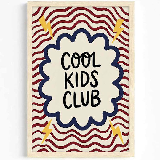 Wallity Kids Framed Wooden Wall Art 33x48cm