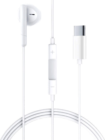 Acefast 49378 In Ear Handsfree Слушалки с Букса USB-C Бял