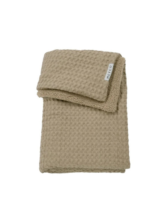 Meyco Κουβέρτα Waffle Teddy 100x150εκ.