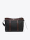 Rattan Damen Schultertasche Schwarz