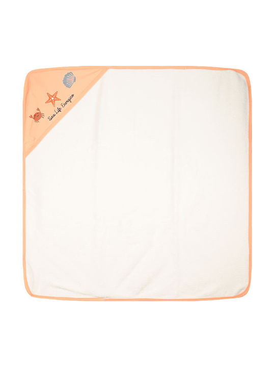Energiers Baby Hooded Bath Towel 90x90cm