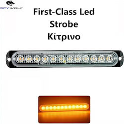 Spywolf First-class Led Strobe Φαναράκι Όγκου Κίτρινο 12led 12/24v 6000lm Tc-324