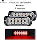 Primă Clasă Led Stroboscop Lumini De Volum Roșii 12led 12/24v 6000lm 2 Bucăți Tc-348