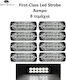 First-Class Led Strobe Truck Volume Light White 12led 12/24v 6000lm 8 Pieces Tc-357