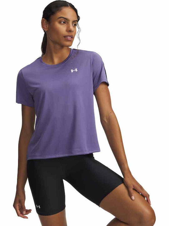 Under Armour Women's Sports Short Sleeve Fast Drying Purple Blouse