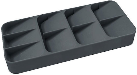 Raki Besteckeinsatz für Schubladen 39x16.5x5.2cm Grau